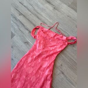 Pink long runaway the label dress